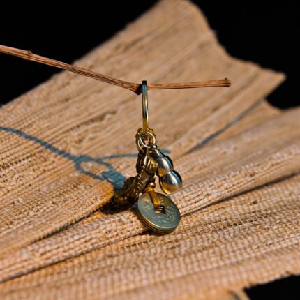 Kismet Brass Pixiu Amulet Keychain